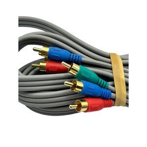 Component RCA Cable For Audio Video Connections - 3 RCA Male To 3 RCA Male